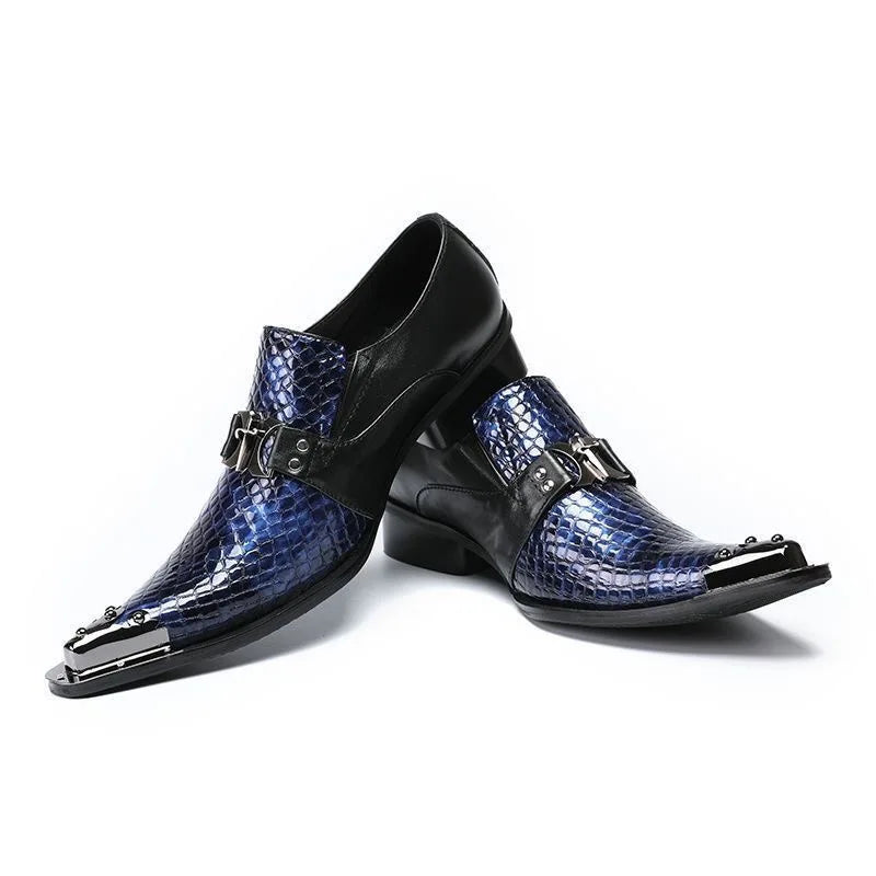 Amay Men leather original Italian Classic Blue penny loafer shoes Red Dress Shoes Wedding Shoes Men Formal Flats big