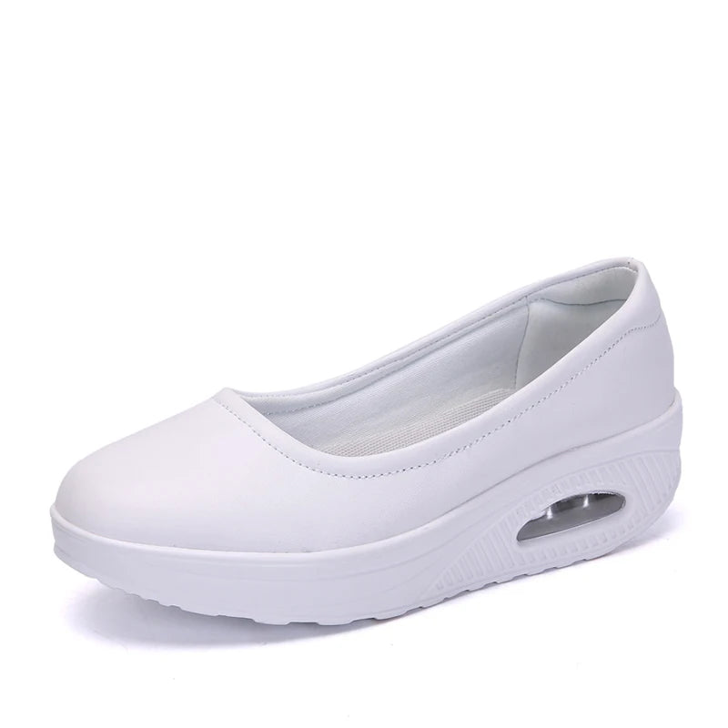 Maxy Women Sneakers Flats Loafers Sweet Shallow Comfort Moccasins Slip-on PU Platform Ballet Ladies Vulcanized Shoes New