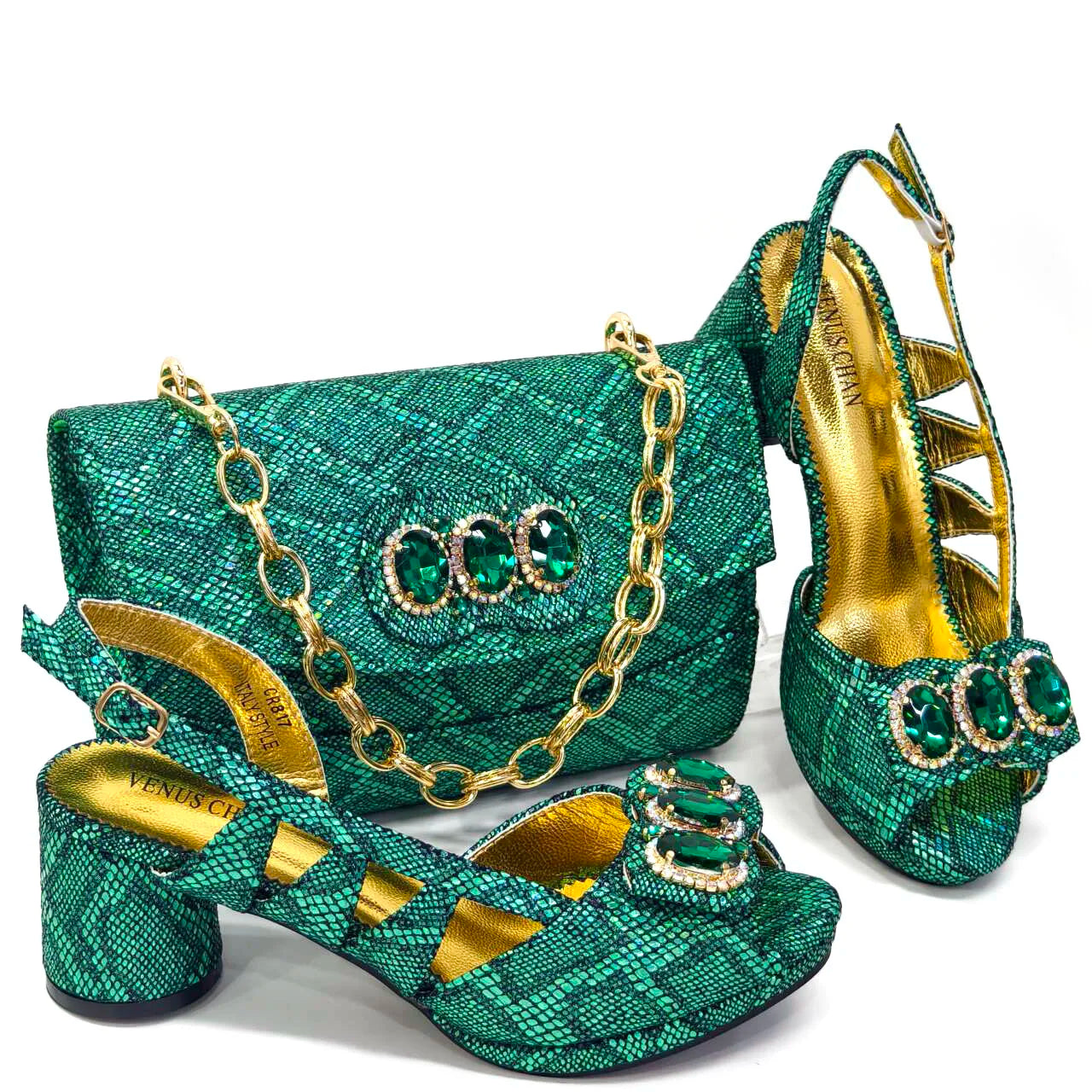 Maxy  High Quality African Style Ladies Shoes and Bags Set Latest Colorful Shoes And Bag Set For Party  HDS1-8