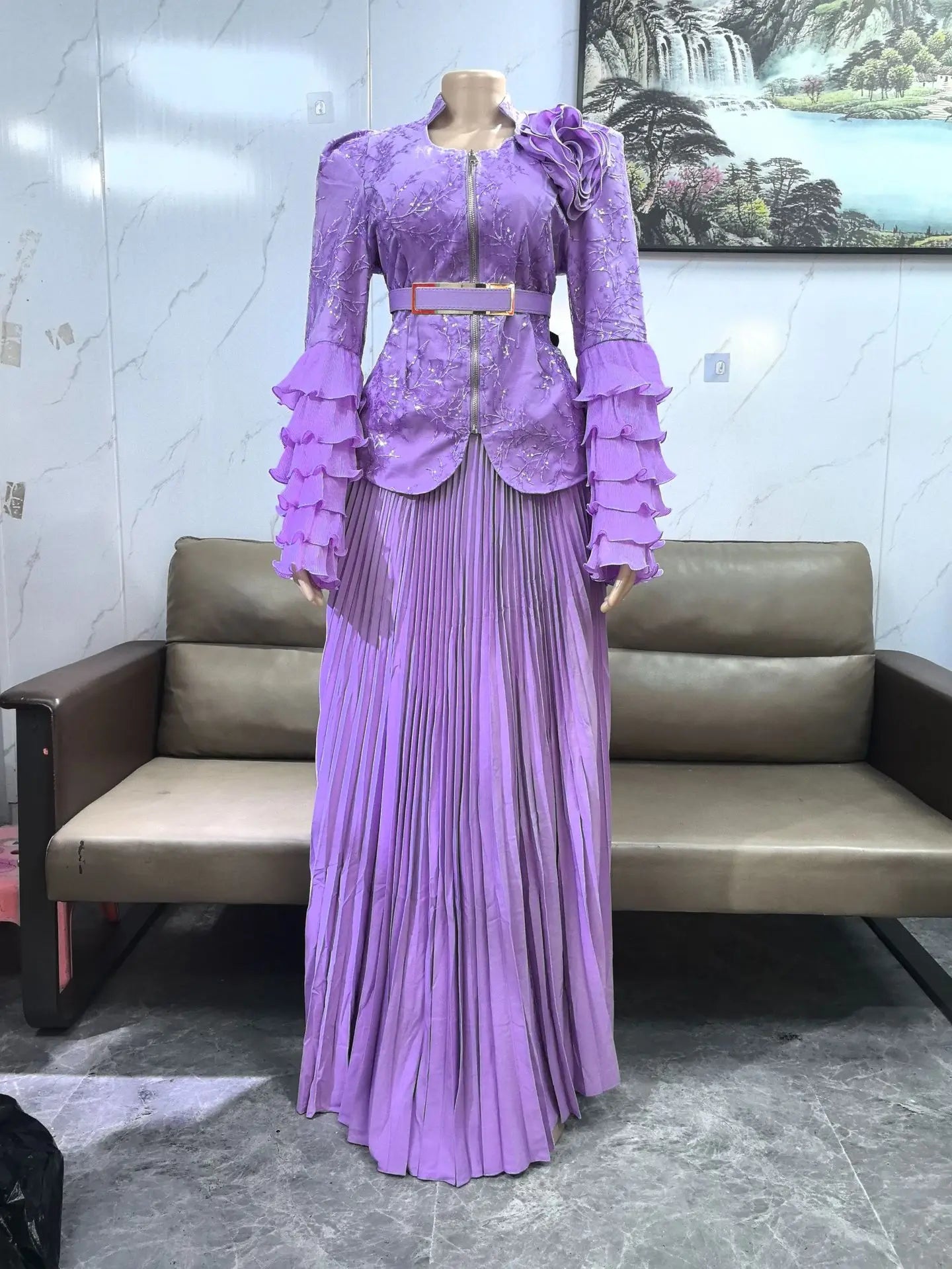 Amay Clothes for Women 2 PCS Sets Tops and Skirts Suits Dashiki Ankara Christmas Outfits Gown Plus Size Wedding Party Dresses