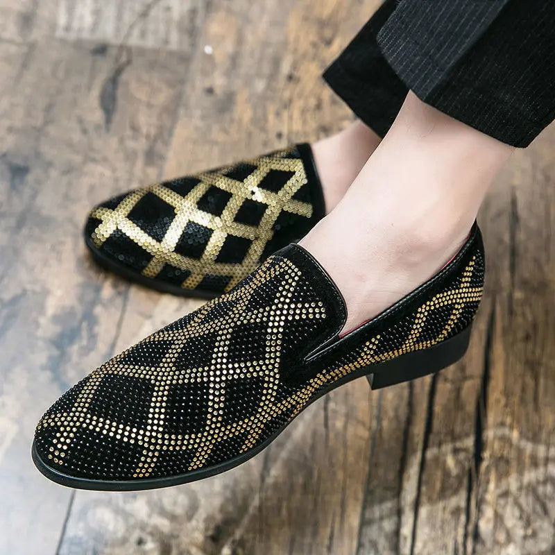 Amay Mocassin Men Dress Shoes Italian Designer Party Shoes for Men Formal Loafers Suede Shoes Men Mocassin Homme De Luxe Sapato