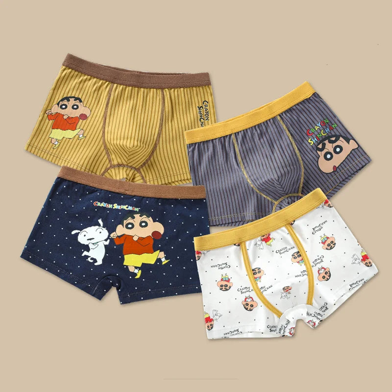 Maxy Pokémon Children's Boys Underwear Pure Cotton Boys Panties Underwear Pikachu Kids Soft Breathable Baby Briefs Underpants