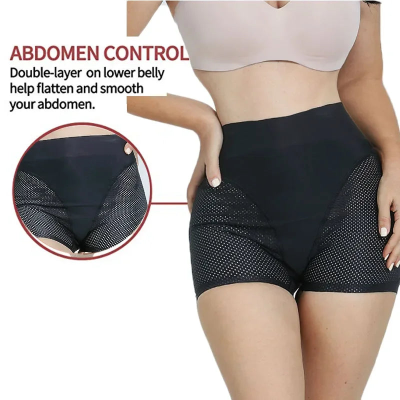 Maxy Booty Enhancement Body Shaper Panties Tummy Control Breathable Little Hole Buttock Enhance Butt Lifter Shapewear Boyshort