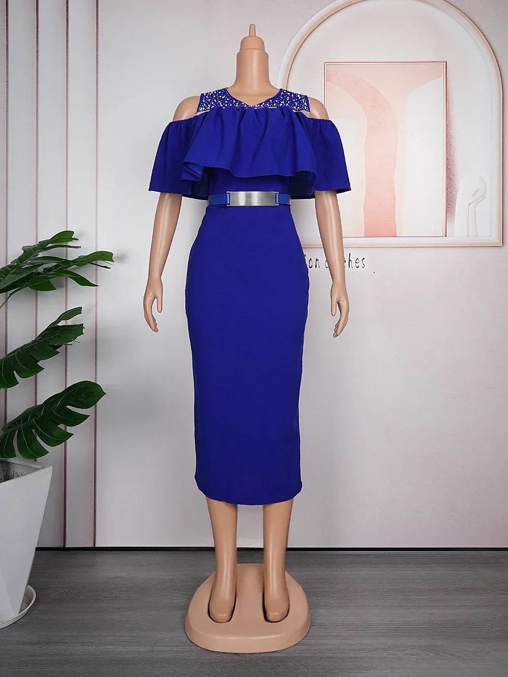 Amay New Party Evening Dresses African Turkey Women Bodycon Robe Ruffle Elegant Dress Wedding Evening Prom Gown Clothes