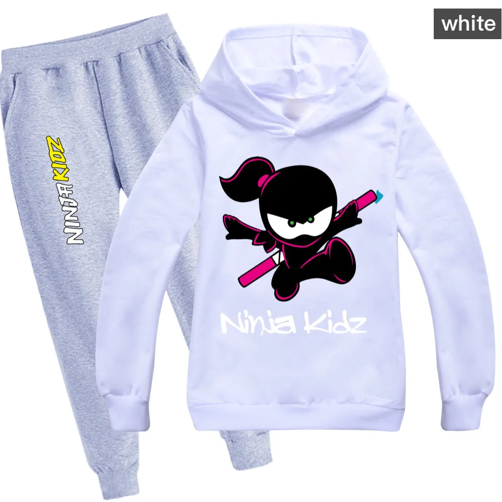 Maxy Fall Boys T Shirts Hoodies 2pcs Sets Toddler Girl Winter Clothes NINJA KIDZ Kids Christmas Clothing Fashion Children Outfits