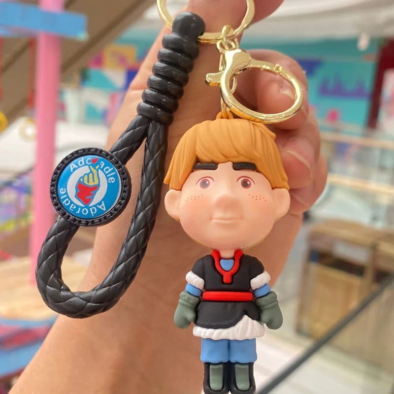 Maxy Anime Disney Figure Villain Maleficent The Evil Queen Cruella Silicone Keychain Bag Key Ring Pendant Children Toy Birthday Gifts