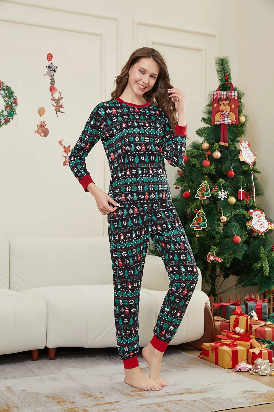 Christmas Pajamas Family Long Sleeve Printed Matching Christmas Pajamas Family Christmas Pjs Set