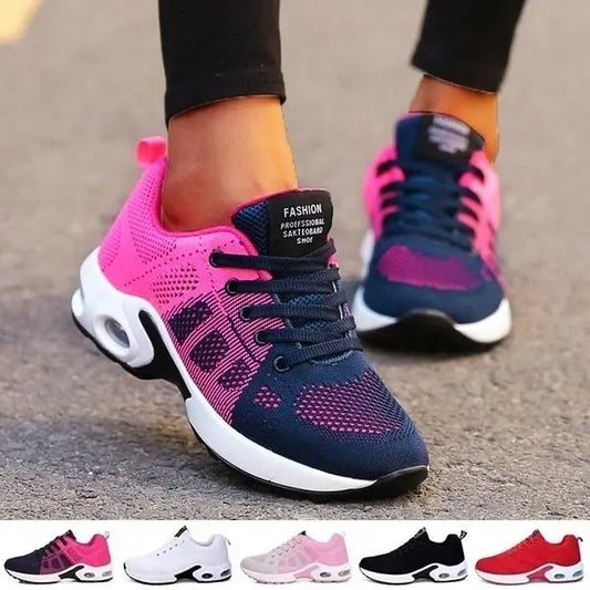 Maxy Big Size Summer Air Cushion Women's Sport Shoes Ladies Sneakers Female Running Shoes Sports Woman Blue Pink Basket Gym GMB-1055