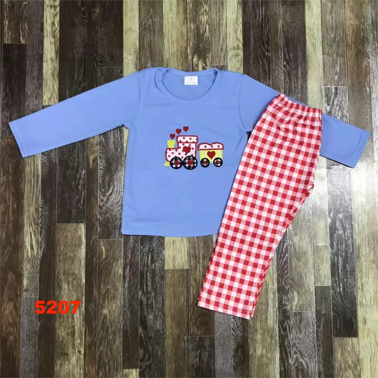 Maxy Red Fall Christmas Children's Pajamas set Santa baby autumn long cotton long-sleeved top + long pants pajamas set