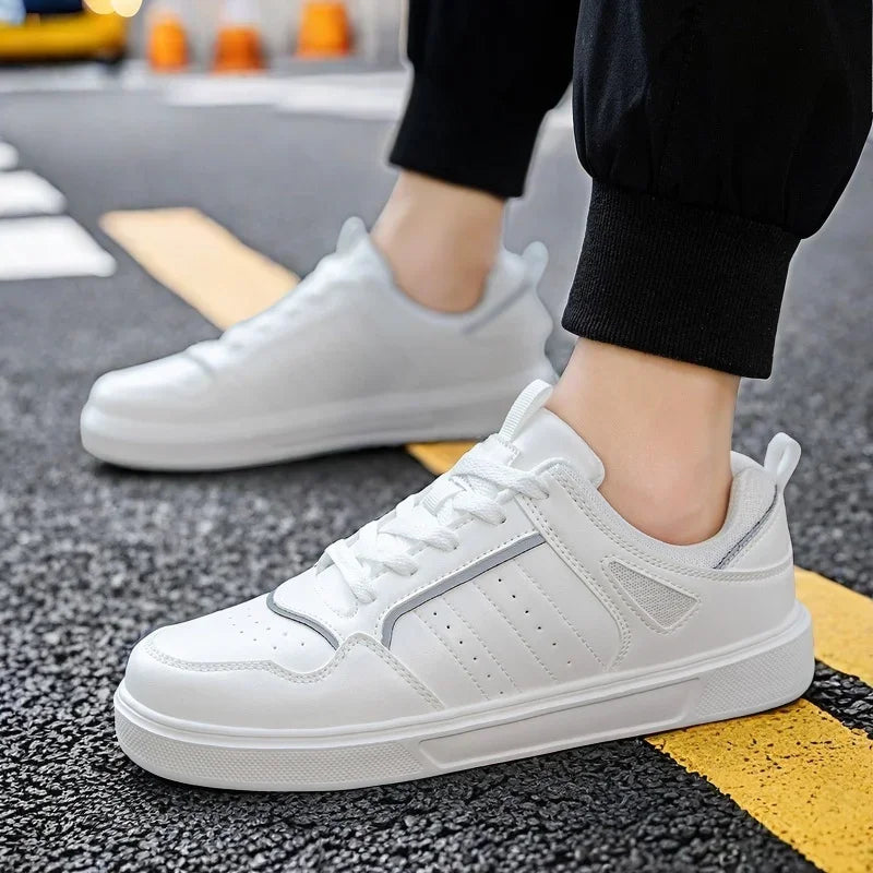 Visco White Extra Large Sizes Luxury Brand Men's Boot Casual Luxury Tennis Shoes Sneakers For Men Sport Wide Fit High-quality