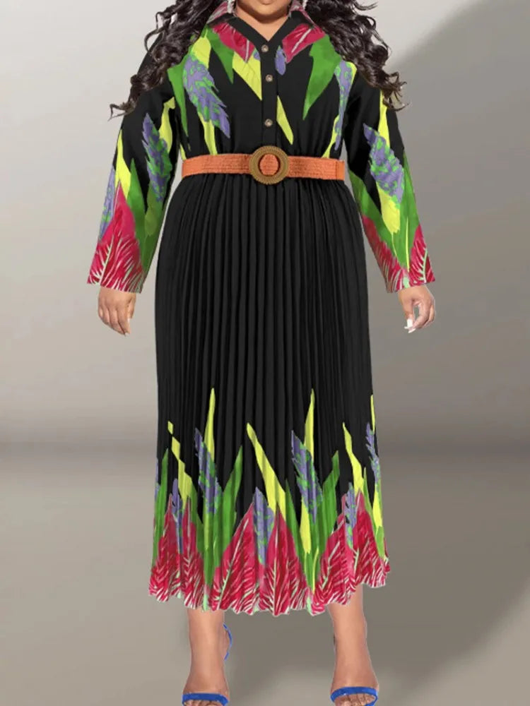 Amay Dresses for Women Elegant Polyester New Muslim Fashion Abayas Dashiki Robe Kaftan Long Sleeve Dress Turkish Africa