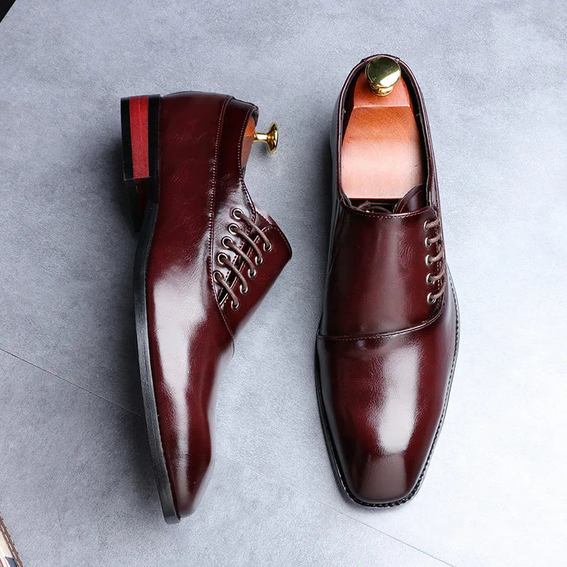 Amay  High Quality Handmade Oxford Dress Shoes Men Genuine Cow Leather Suit Shoes Footwear Wedding Formal Italian Shoes