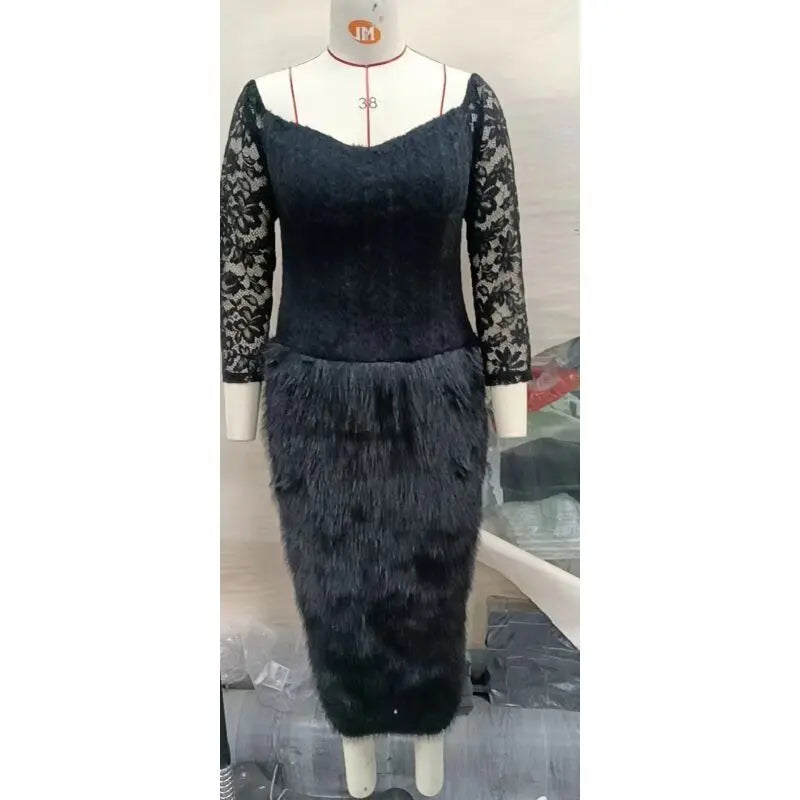 Amay Dresses for Women Black Dresses Africa Clothing Muslim Long Dress High Quality Length Fashion African Dress Lady