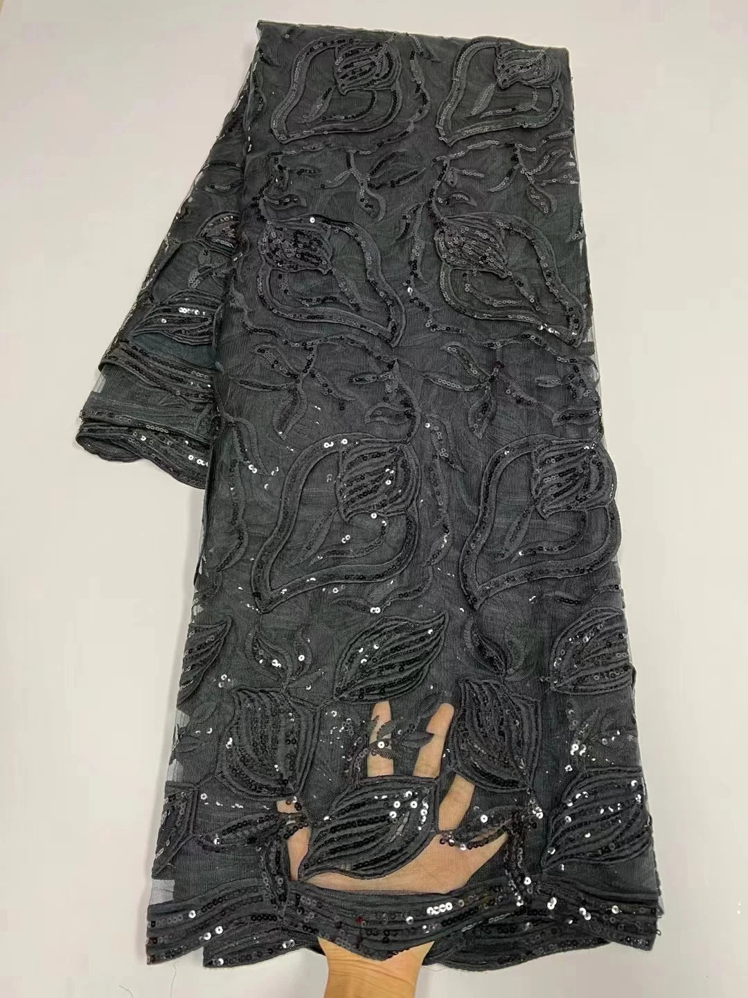 Maxy French Net Tulle Cord Lace Fabric High Quality 5 Yards Embroidery Mesh Lace For Wedding Dress Nigerian Women