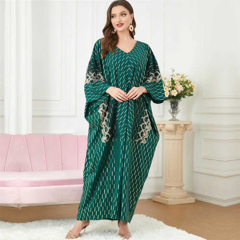Maxy Ramadan Abayas for Muslim Women Casual Bat Sleeve Maxy Dress Turkey Arab Robe Dubai Islam Kimono Jalaiya Caftan Party Gowns