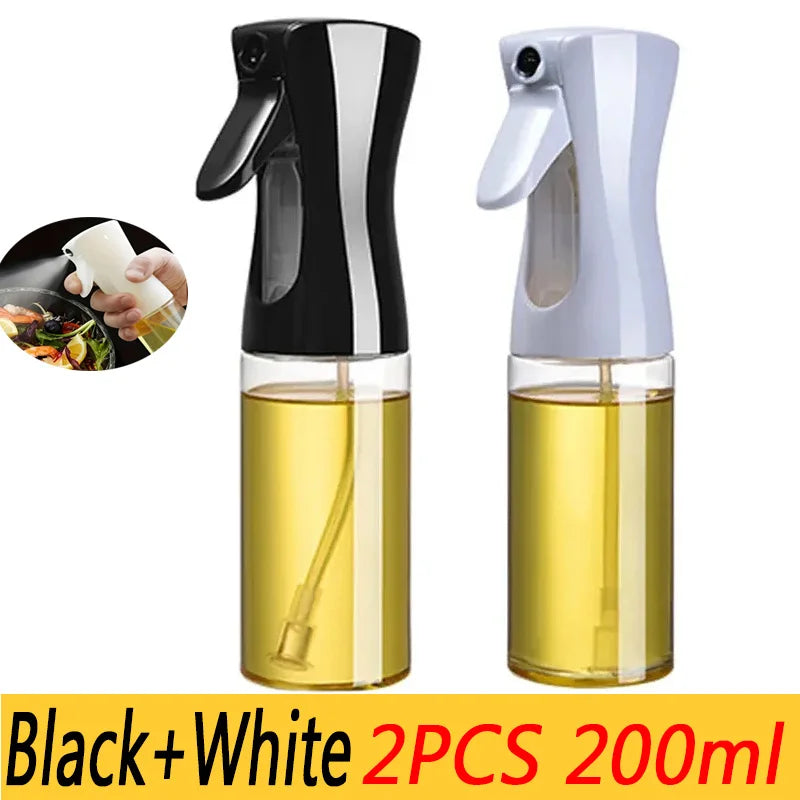Maxy 200/300/500ml Oil Spray Bottle BBQ Cooking Olive Oil Sprayer Plastic Baking Oil Spray Empty Bottle Vinegar Bottle Or  Oil brush
