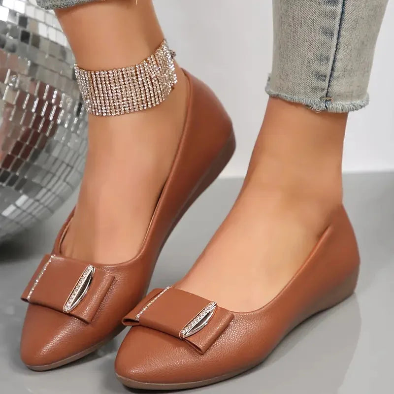 Maxy Women Flats Shoes Spring Autumn New Elegant Walking Loafers Women Designer Brand Casual Comfortable Retro Soft Dress Shoes Women
