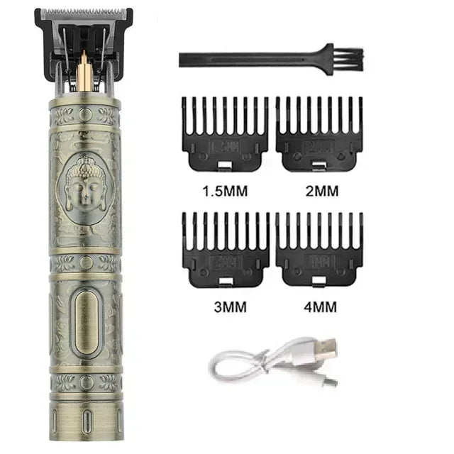 Maxy Vintage T9 Hair Clipper Beard Shaving Body Hair Trimmer Clippers Electric Men Haircut Machine 0mm Barber Shaver