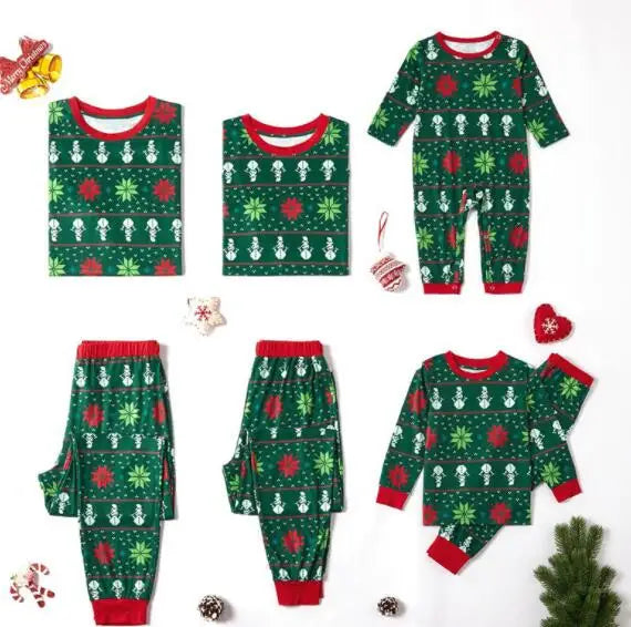 Maxy Christmas Deer Pajamas Set Cartoon Family Matching Outfits Father Mother Children Baby Sleepwear Xmas Mommy and Me Pj's Clothes
