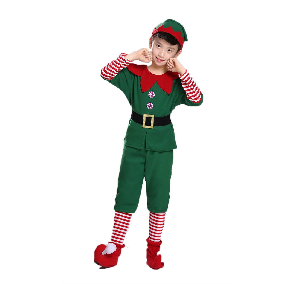 Maxy Boys Girls Christmas Fairy Outfits Kids Christmas Santa Claus Fantasy Costume Children Family Matching Celebration Outfits