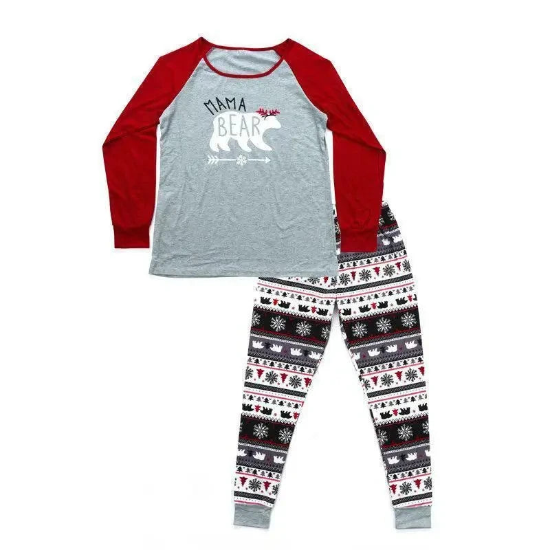 Christmas Family Matching Pajamas Set Adult Women Kids Sleepwear Nightwear Casual Clothes