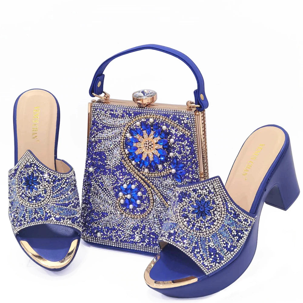 Maxy Shoe and Bag Set New 2024 Women Shoes and Bag Set In Italy wine Color Italian Shoes with Matching Bag