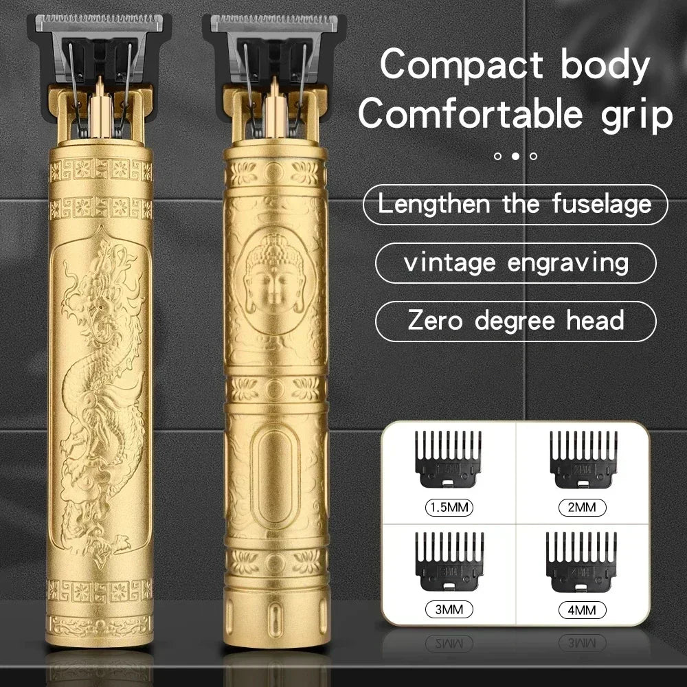 Maxy Vintage T9 Hair Clipper Beard Shaving Body Hair Trimmer Clippers Electric Men Haircut Machine 0mm Barber Shaver