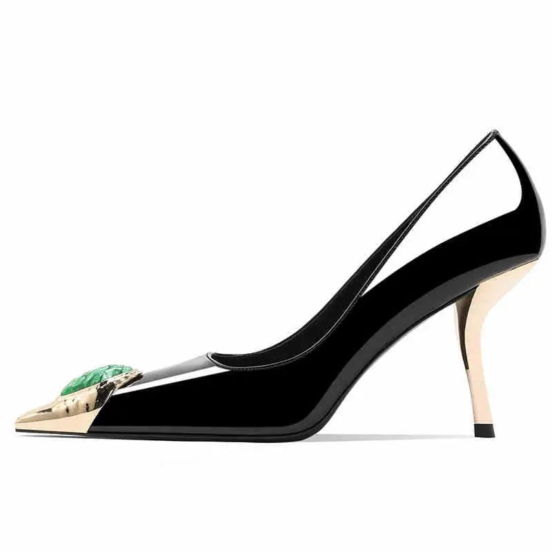Visco Woman shoes New Star Style elegant Women's High Heels Brand Pumps Pointed Toe Rhinestones Fashion Party Prom Ladies Shoes