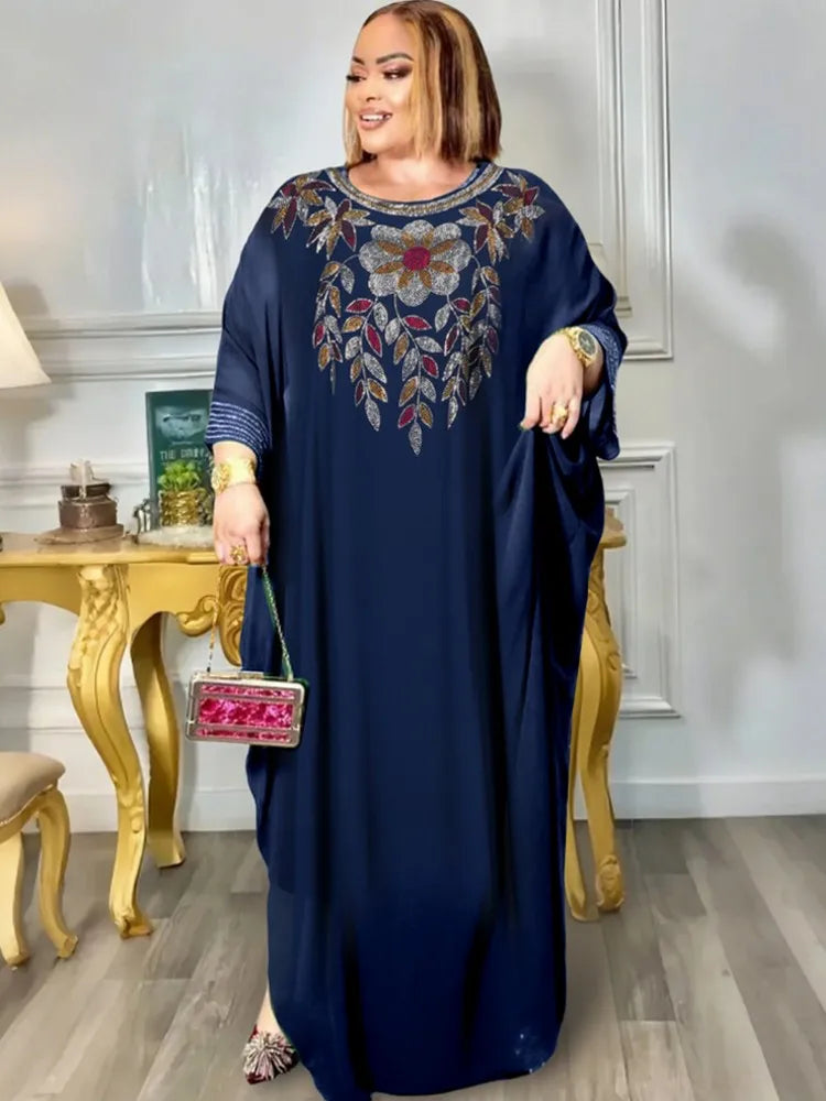 Maxy Plus Size Elegant Dresses for Women Muslim Fashion Boubou Dashiki Ankara Outfit Evening Gown Maxy Kaftan Hooded Robe