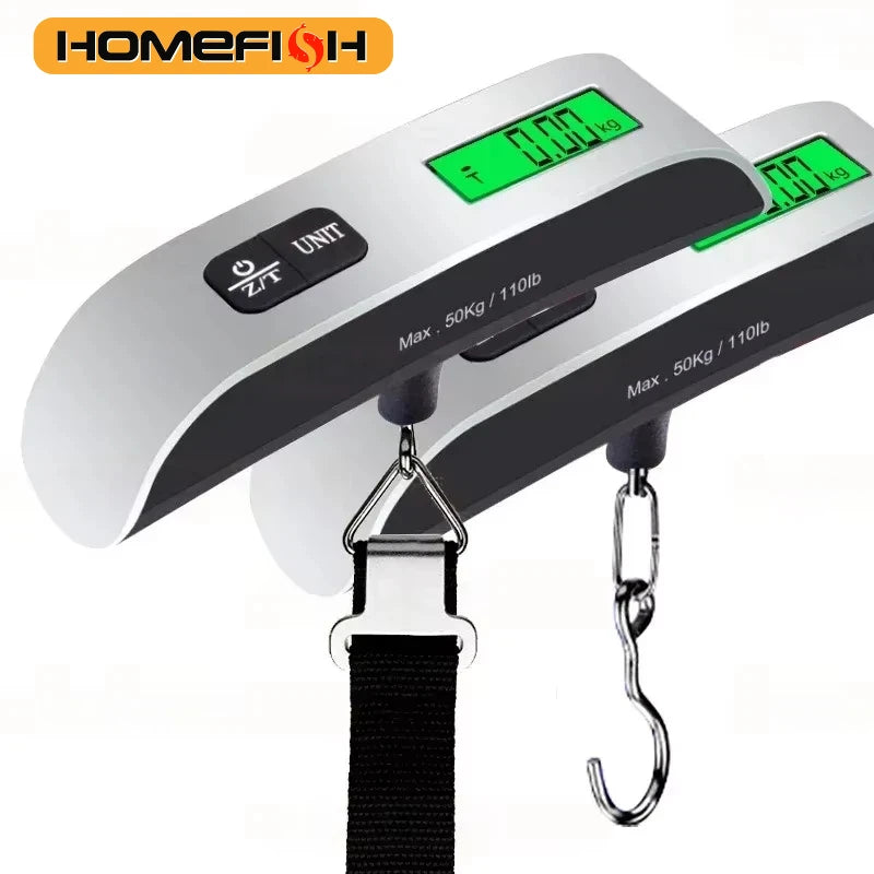 Maxy 50kg Portable Hanging Scale Electronic Hand Luggage Scale Digital Display Suitcase 110lb Travel Baggage Bag Weighing Tools