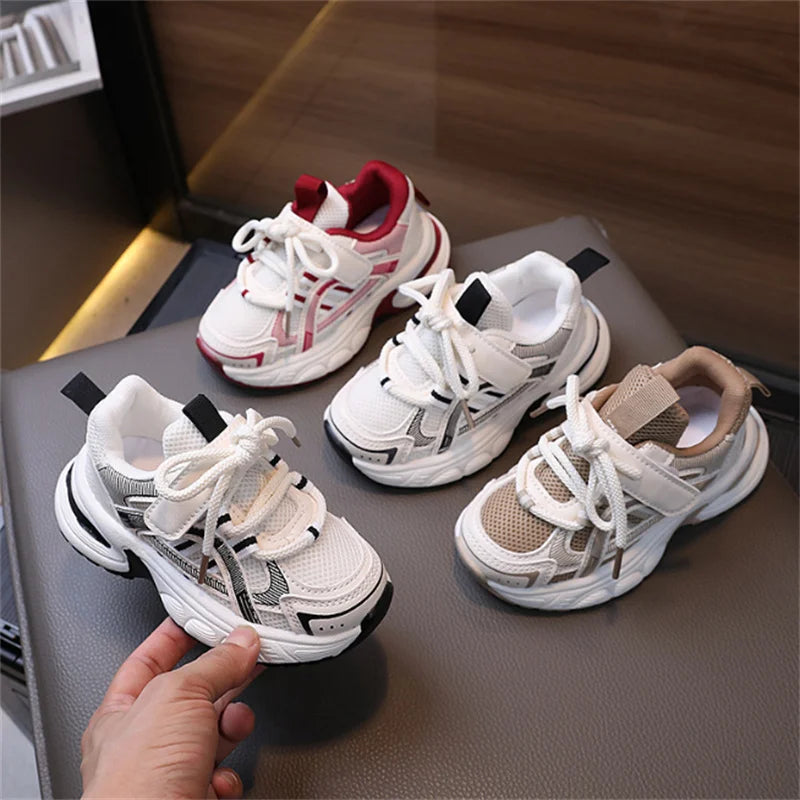 Maxy New Autumn Children Shoes For Boys Mesh Breathable Kids Sport Shoes Non-slip Fashion Toddler Girls Sneakers EU 21-30