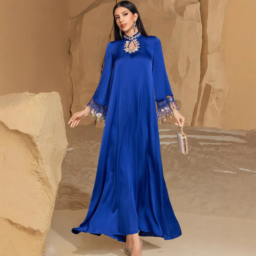 Maxy Luxury Diamond Evening Dresses for Abaya Dubai Formal Dress Elegant Women Gown Eid Djellaba Kebaya Femme Marocain Caftan