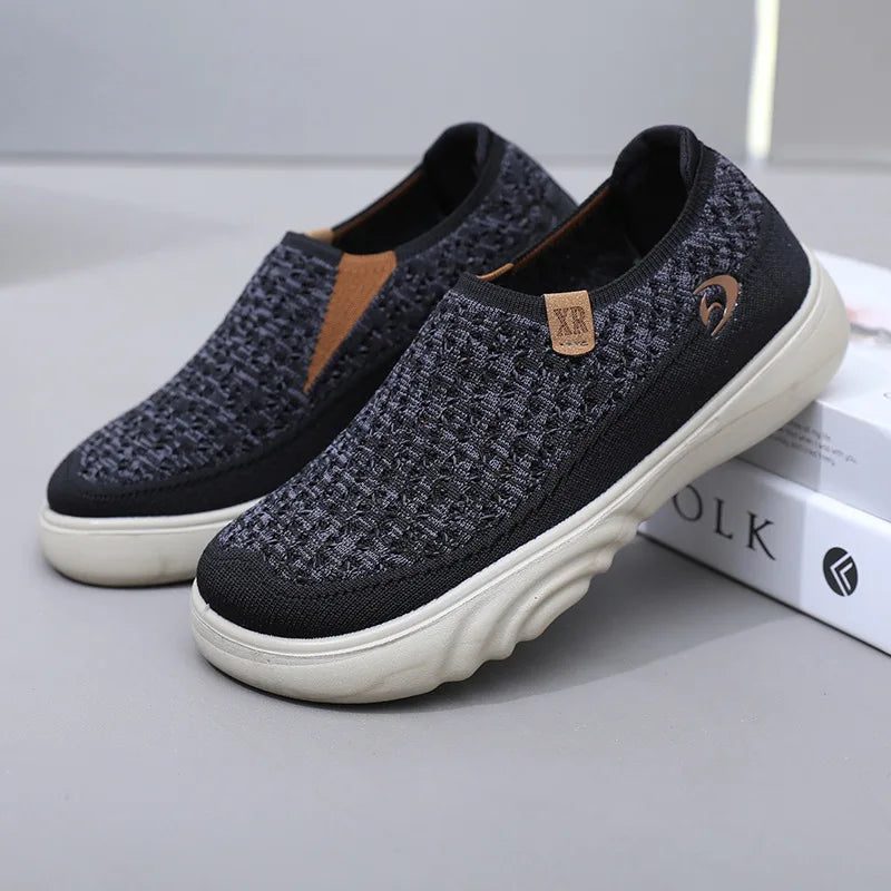 Maxy New Shoes for Woman Vulcanize Shoes Autumn Round Toe Flats Mesh Breathable Ladies Fisherman Shoes Platform Casual Sneakers