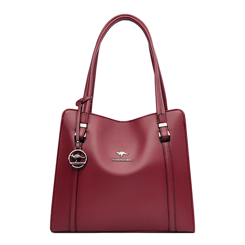 Maxy Genuine Brand High Quality Pu Leather Casual Tote Luxury Handbags Women Bags Designer Shoulder Top-handle Bags for Women Sac