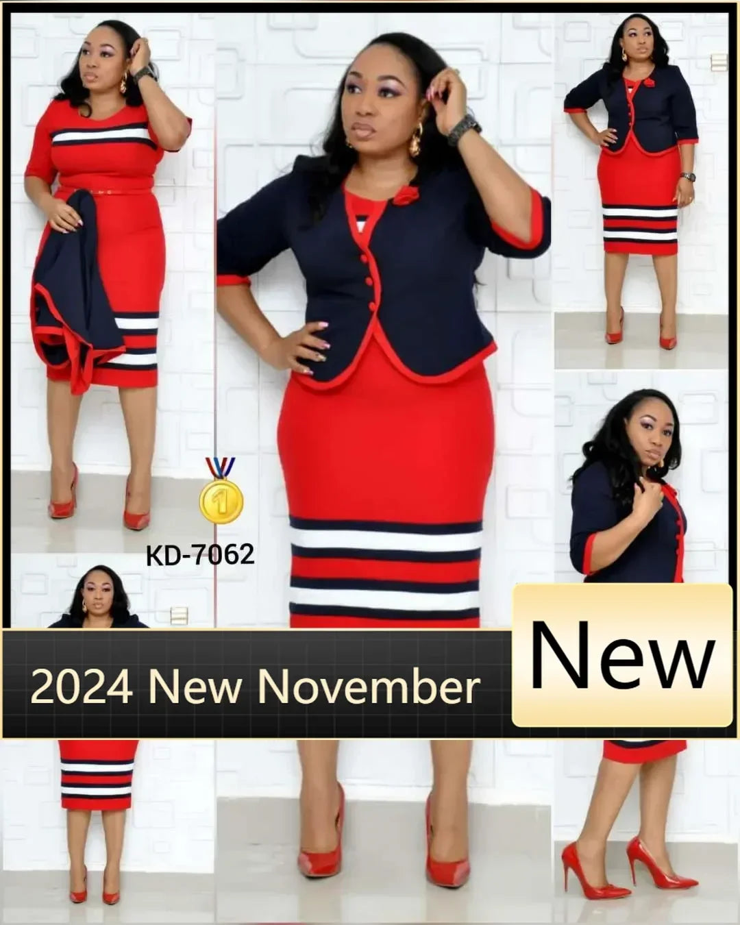 Maxy 2 Piece Set African Dresses For Women Jacket Tops And Dress 2025 New Arrival Elegant Design Office Lady Suit African Clothes