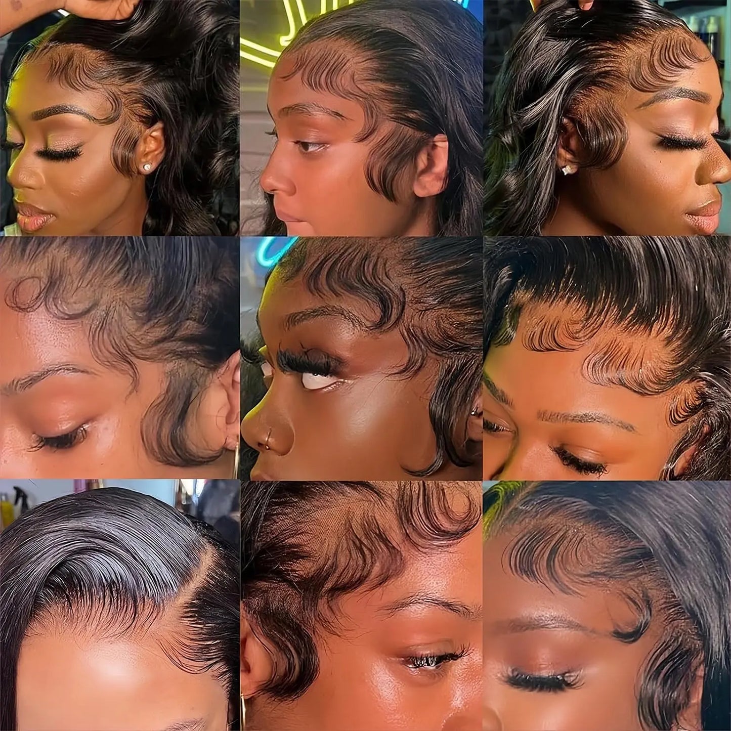 Maxy 100%  Human Hair, 250% Density Glueless HD Transparent Lace Front Wigs   (16-32 Inch)  13x4 Body Wave Lace Front Wigs