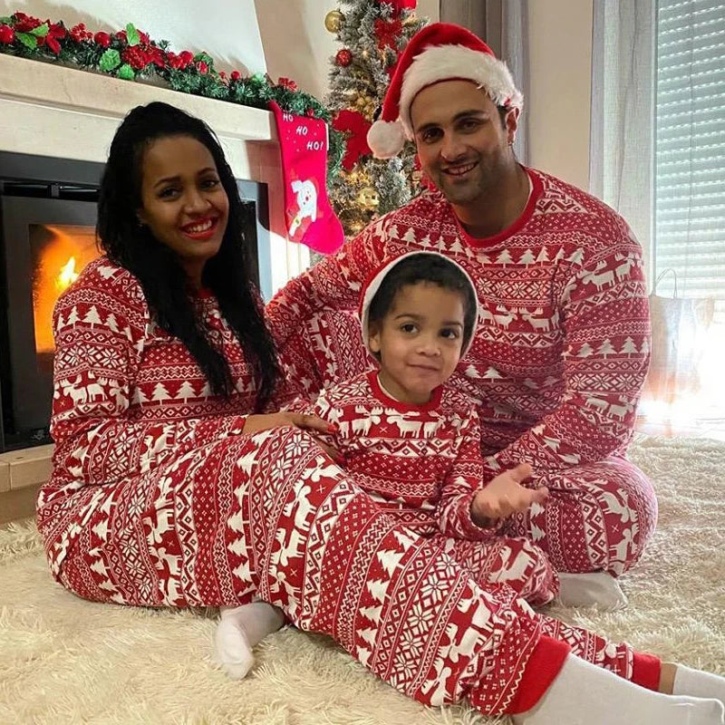 Maxy Christmas Pajamas Set Family Matching Outfits Adult Mother and Daughter Father Son Xmas Pyjamas Mommy And Me Pjs Clothes