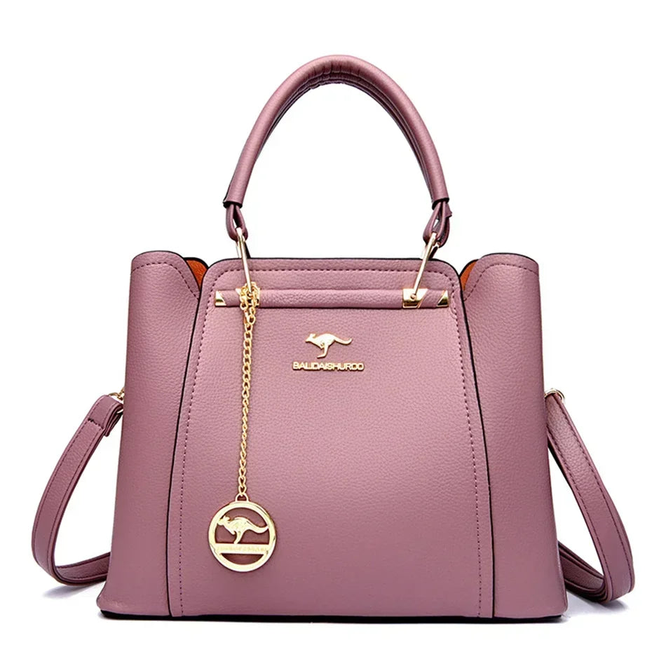 Maxy 3 Layers Large Capacity Women Tote Bag Soft Leather Luxury Handbags Women Bags Designer Solid Color Crossbody Bag Hand Bags