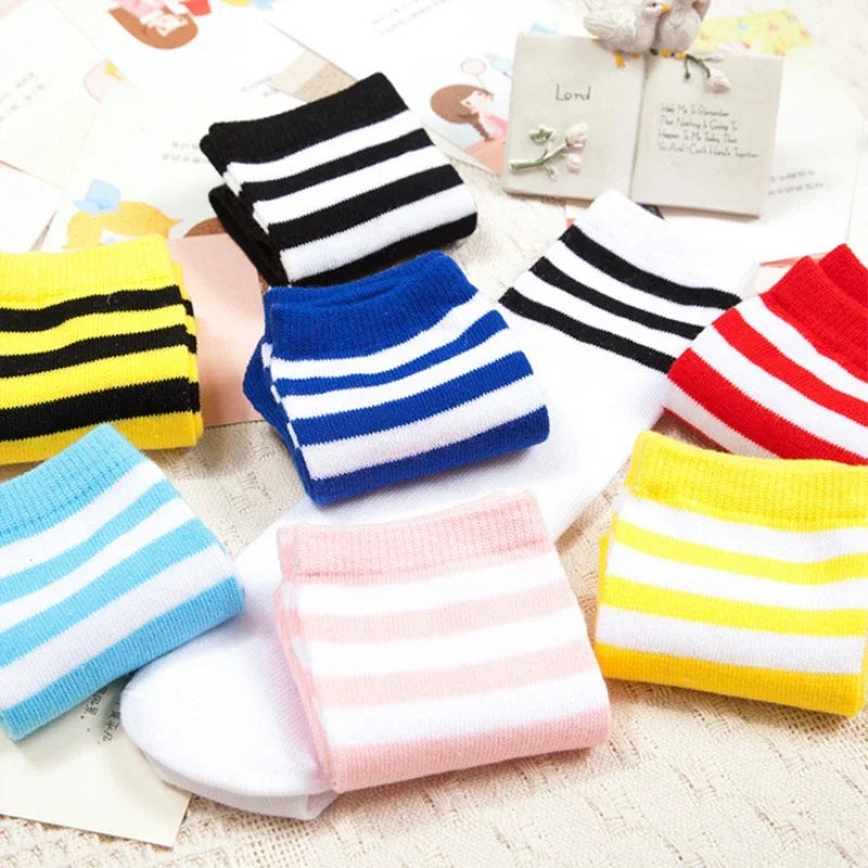 Maxy Kids Knee High Socks Girls Boys Football Stripes Cotton Sports School White Socks Skate Children Baby Long Tube Leg Warm