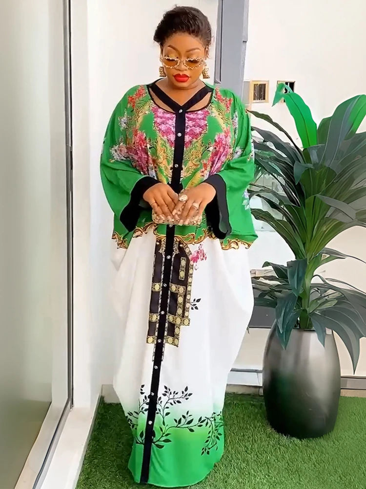Amay Wedding Party Traditional Chiffon Dresses Dubai African Women Dashiki Outfits Loose Boubou Elegant Ladies Clothing Maxy Robes