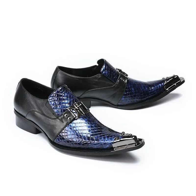 Amay Men leather original Italian Classic Blue penny loafer shoes Red Dress Shoes Wedding Shoes Men Formal Flats big