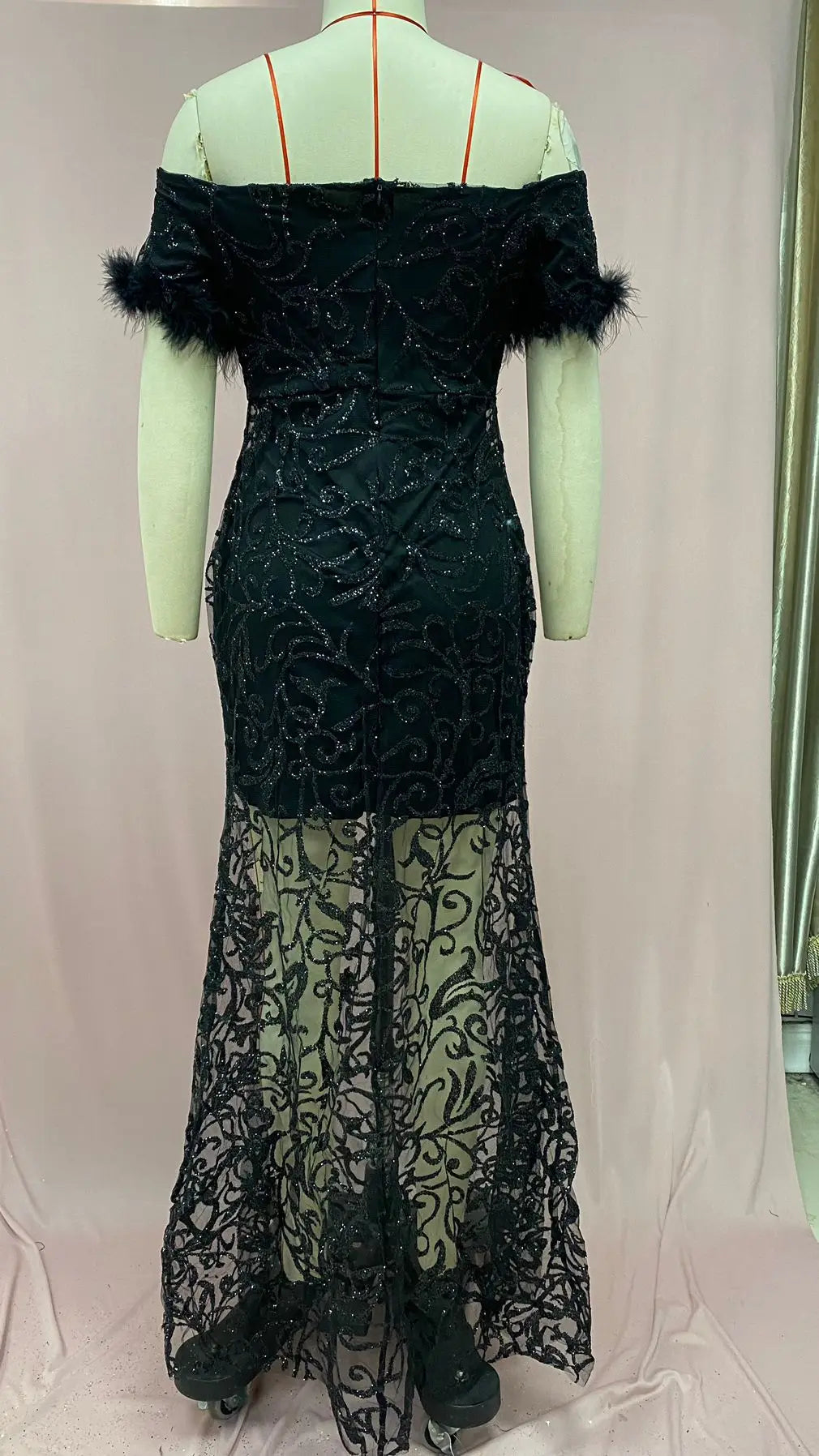 Amay Plus Size Women Dresses New Women's Dress One Shoulder Sequin Slim Fit Wrapped Hip Mermaid Evening Gift Dress
