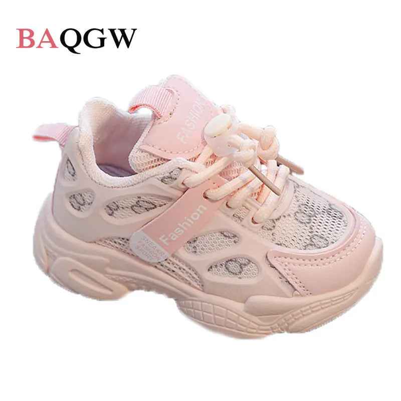 Maxy Letter Print Kids Shoes Autumn Toddler Shoes for Boys Girls Breathable Mesh Winter Casual Sneakers Non-slip Sport Tenis Shoes