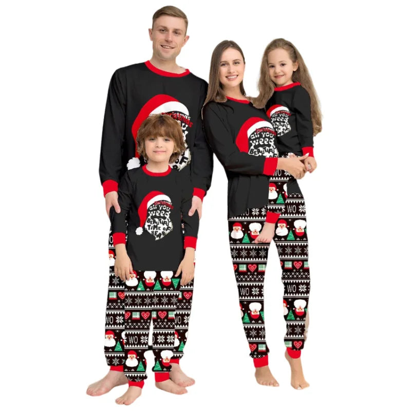 Christmas Pajamas Outfits Family Matching 2024 max New Year Mother Daughter Father Son 2PCS Pajama's  Adult Kids Xmas Baby Clothing