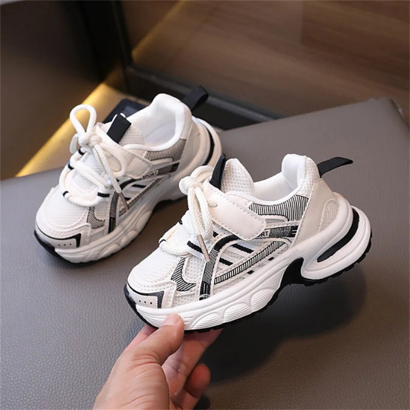 Maxy New Autumn Children Shoes For Boys Mesh Breathable Kids Sport Shoes Non-slip Fashion Toddler Girls Sneakers EU 21-30