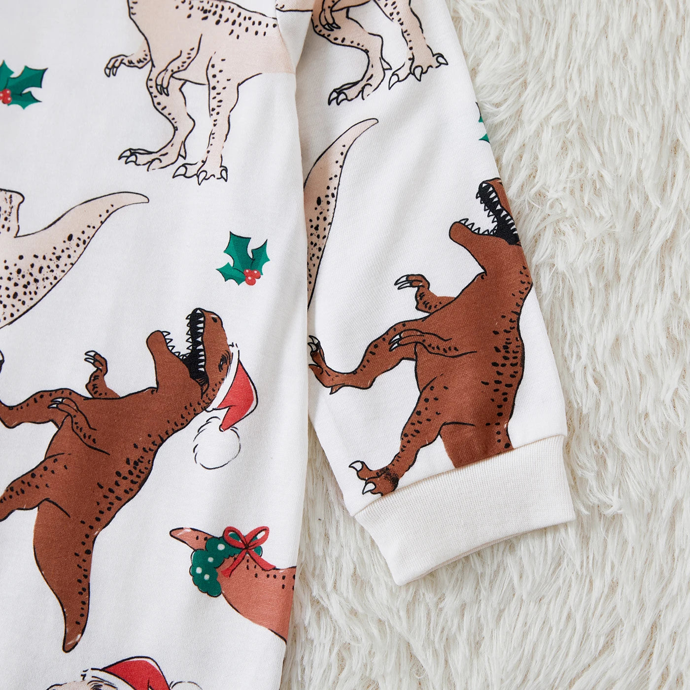 PatPat Christmas Dinosuar Print Family Matching Pajamas Sets (Flame Resistant)