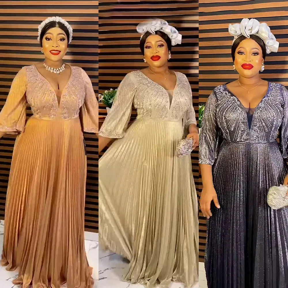 Amay Plus Size African Party Long Dresses for Women New Dashiki Ankara Wedding Evening Gowns Turkey Outfits Robe Africa Clothing