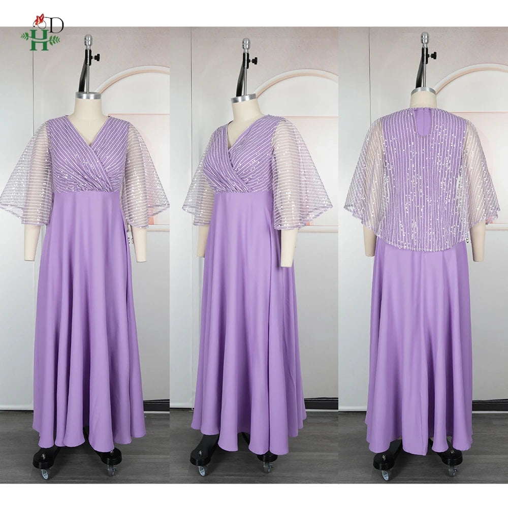 Maxy Women Clothes Luxury Wedding Party Maxy Fashion Dresses Evening Gown Turkey Sequin Robe Dress New
