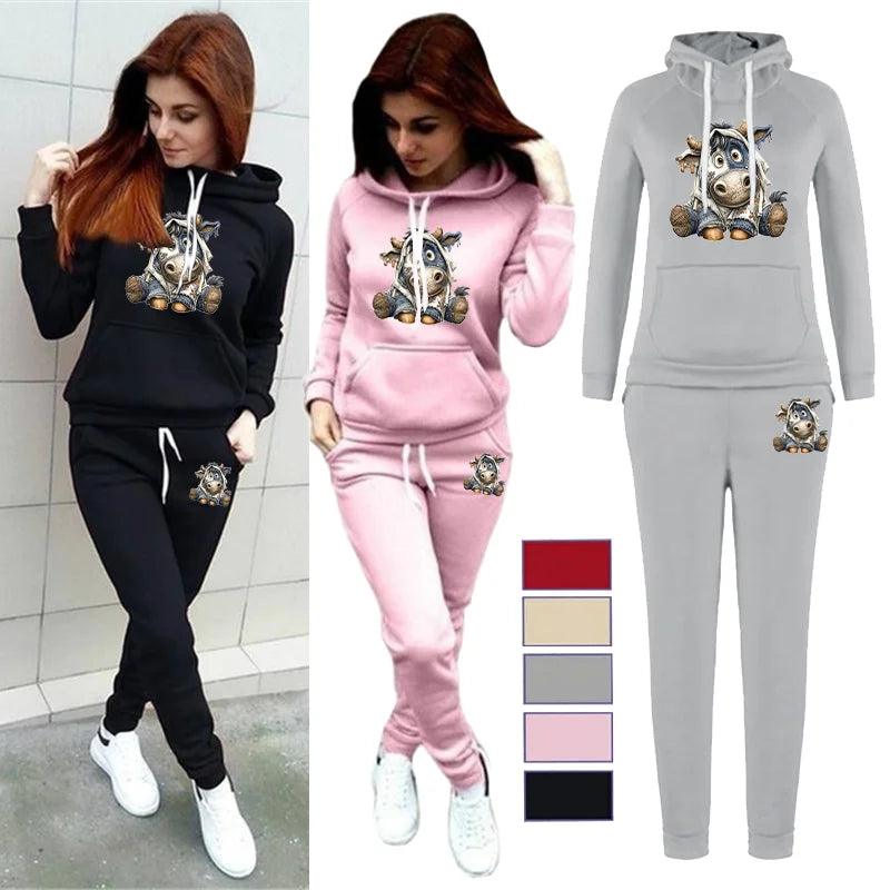 Maxy Women TrackSuit Aesthetic Designer Clothes Autumn Winter High Quality Hoodies Sweatshirts Sweatpants Sportwear Woman Pants Sets