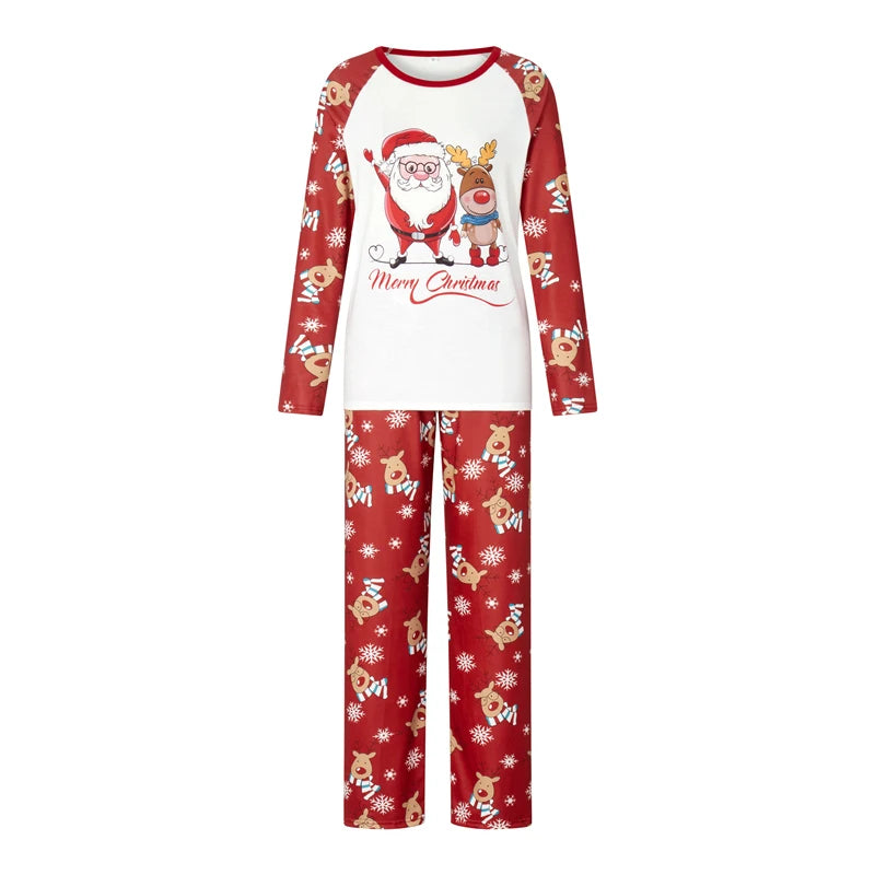 Christmas Family Pajamas Matching Sets Cartoon Santa Max Print Long Sleeve T-shirts Pants Loungewear Soft Sleepwear Xmas Look